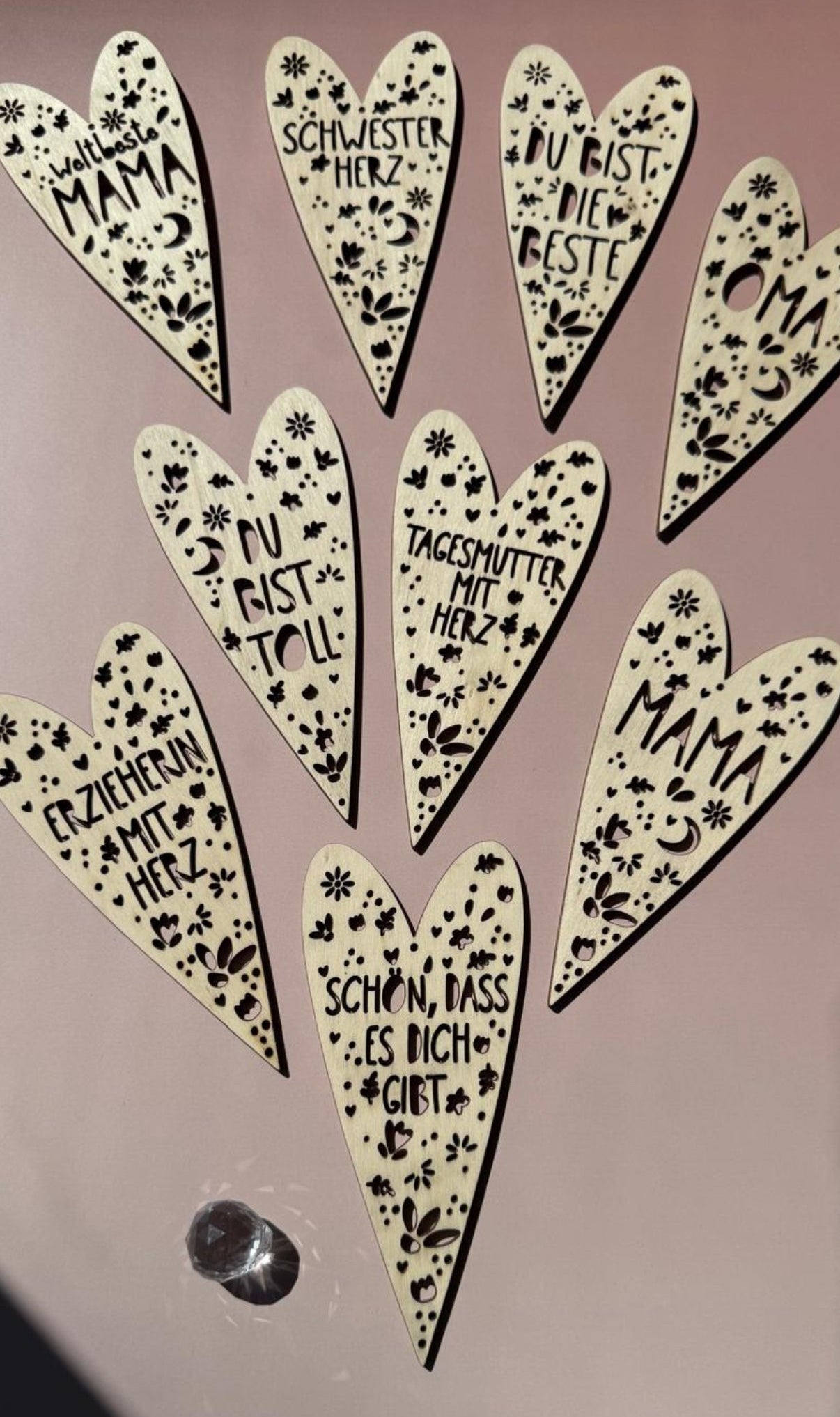 Deko-Herz | auf Wunsch mit Sonnenfänger