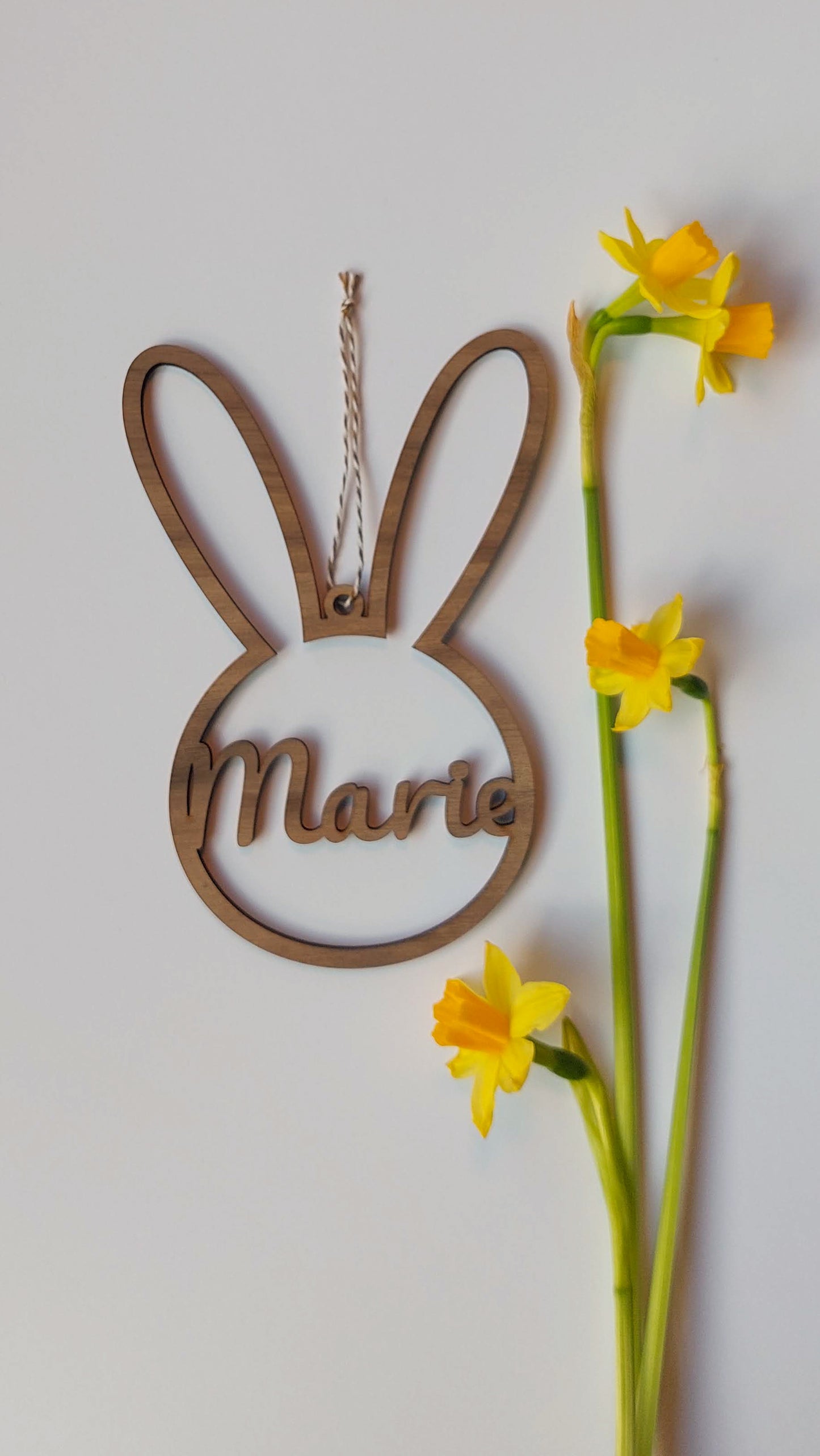 Personalisierter Anhänger | Osterdeko | Hase