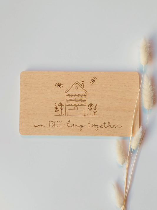Brettchen "we BEE-long toghether" | Liebe | Freundschaft