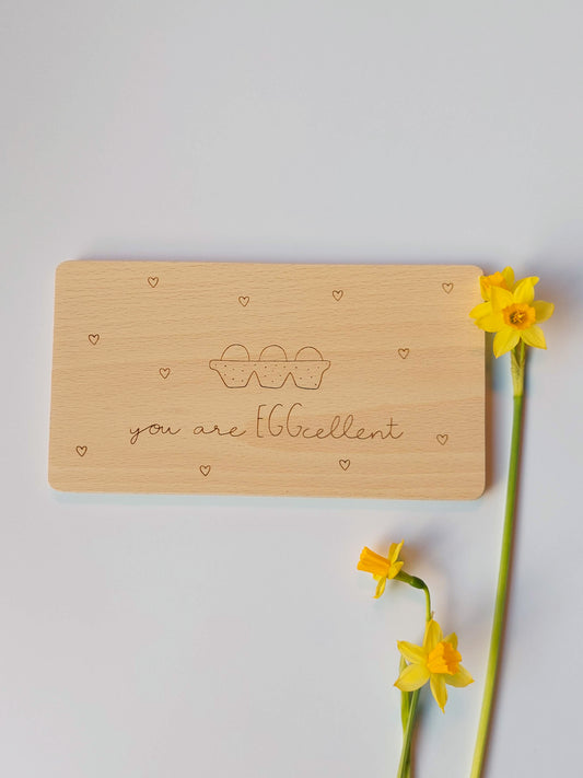 Brettchen "You are EGGcellent" Ostern Geschenk