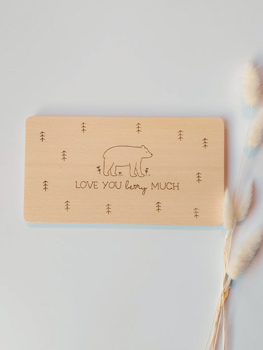 Brettchen "Love you BEARy much" | Liebe | Freundschaft