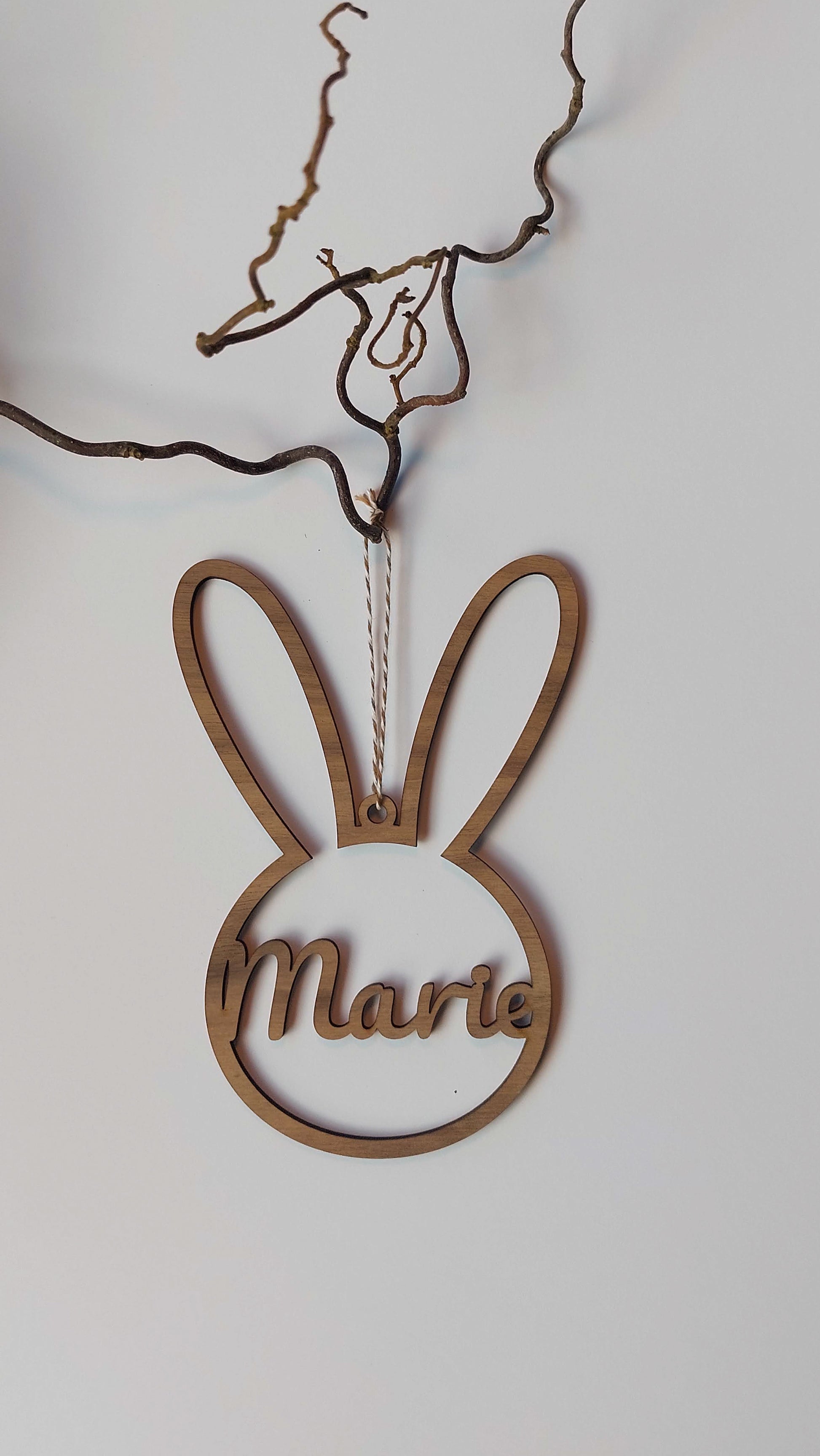 Personalisierter Anhänger | Osterdeko | Hase