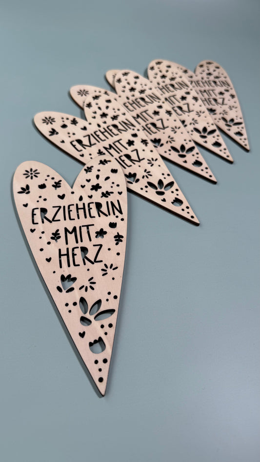 Deko-Herz | Erzieherin 1 Stk.