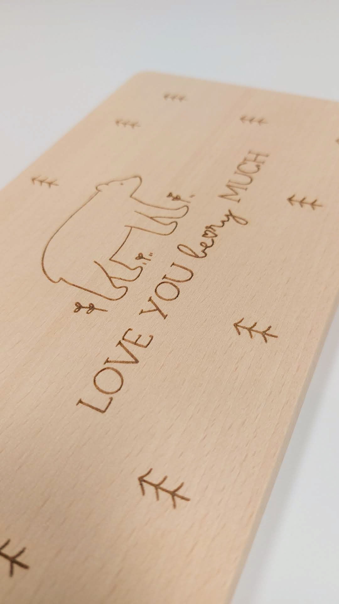 Brettchen "Love you BEARy much" | Liebe | Freundschaft