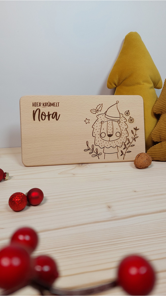 Brettchen personalisiert | Geschenk zu Weihnachten | Buche Vollholz