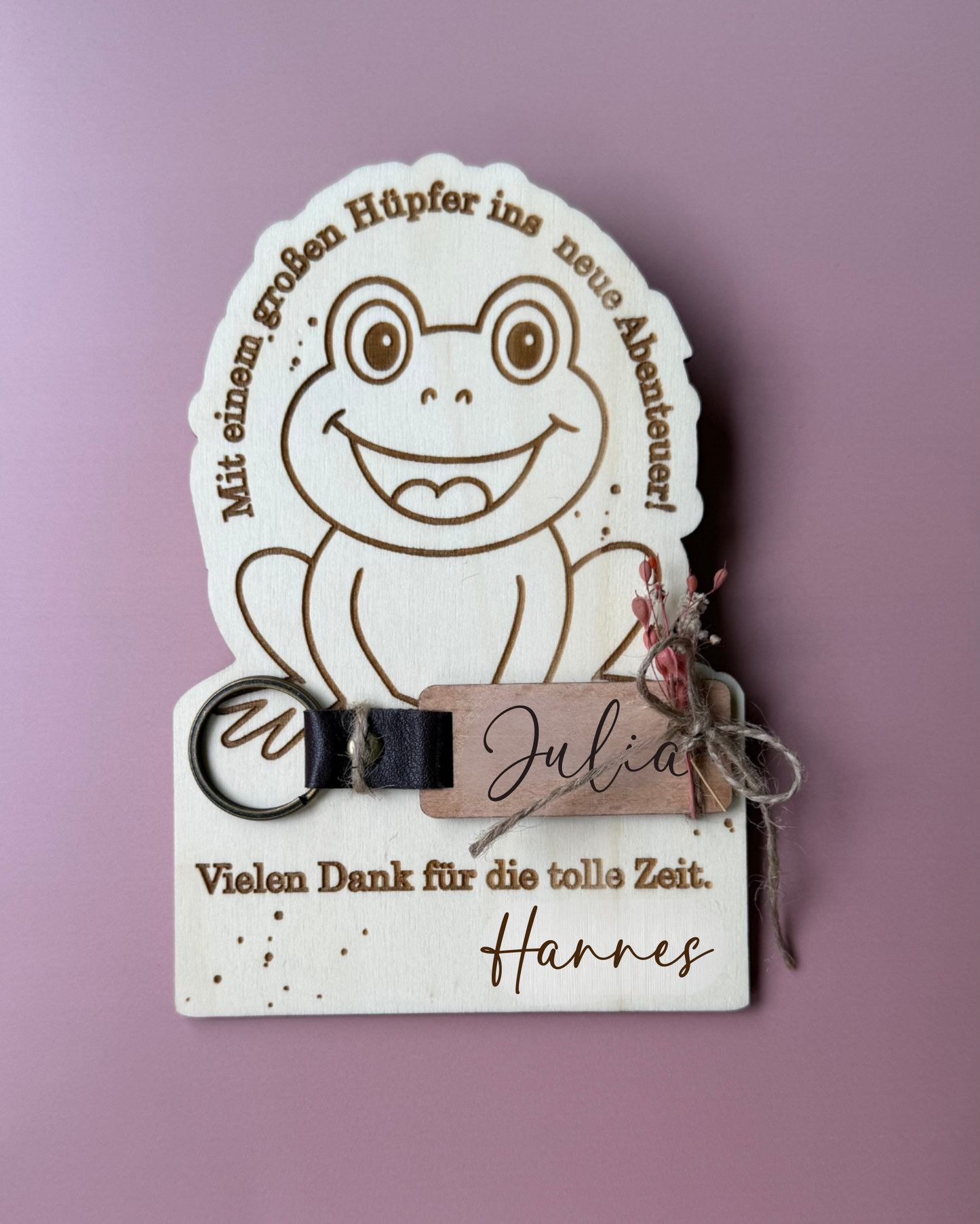 Schlüsselanhänger mit Name  | mit/ohne Karte