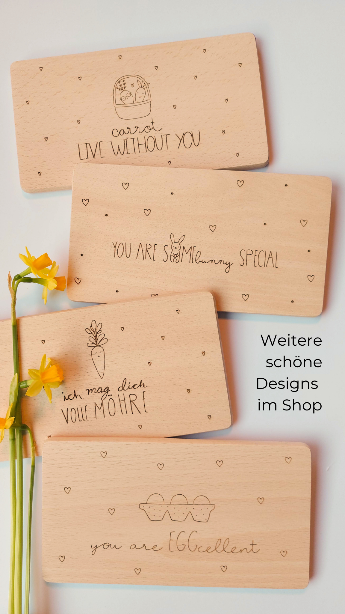 Vesper-Brettchen "carrot live without you" | süßes Geschenk (nicht nur) zu Ostern