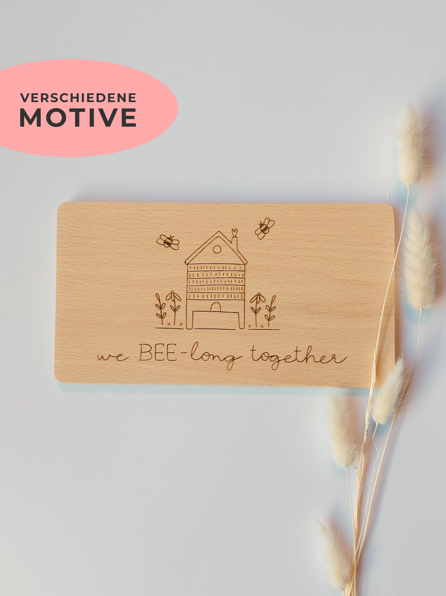 Vesper-Brettchen "I love BEE-ing with you" | "we BEE-long toghether"