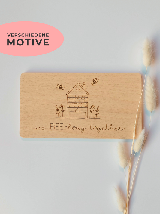 Vesper-Brettchen "I love BEE-ing with you" | "we BEE-long toghether"